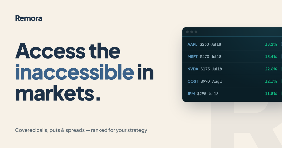 Remora — Access the inaccessible in markets